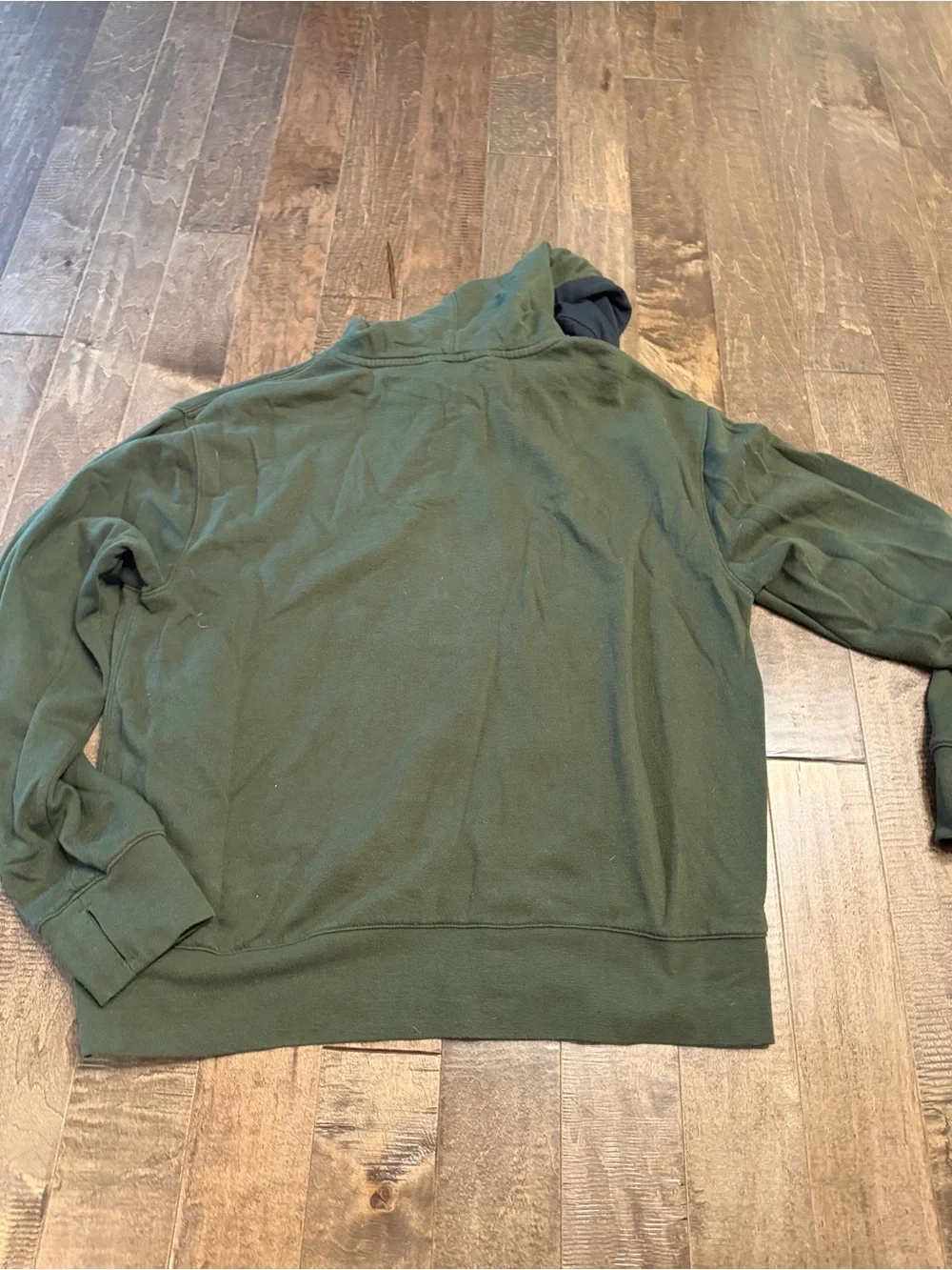 Volcom Black Hooded Jacket with Forest Green Lining